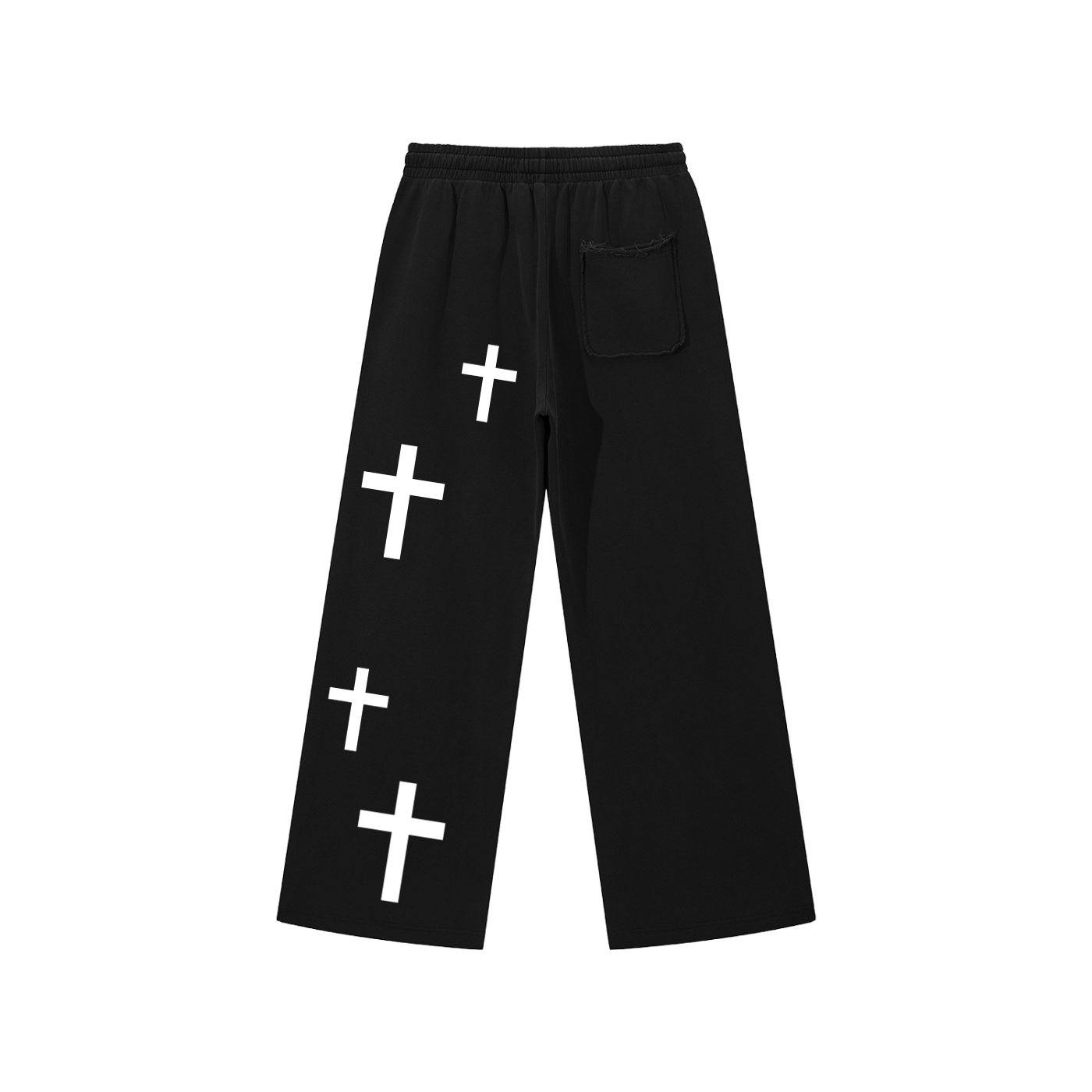 JESUS SAVES Essential Snow Washed Sweats Black