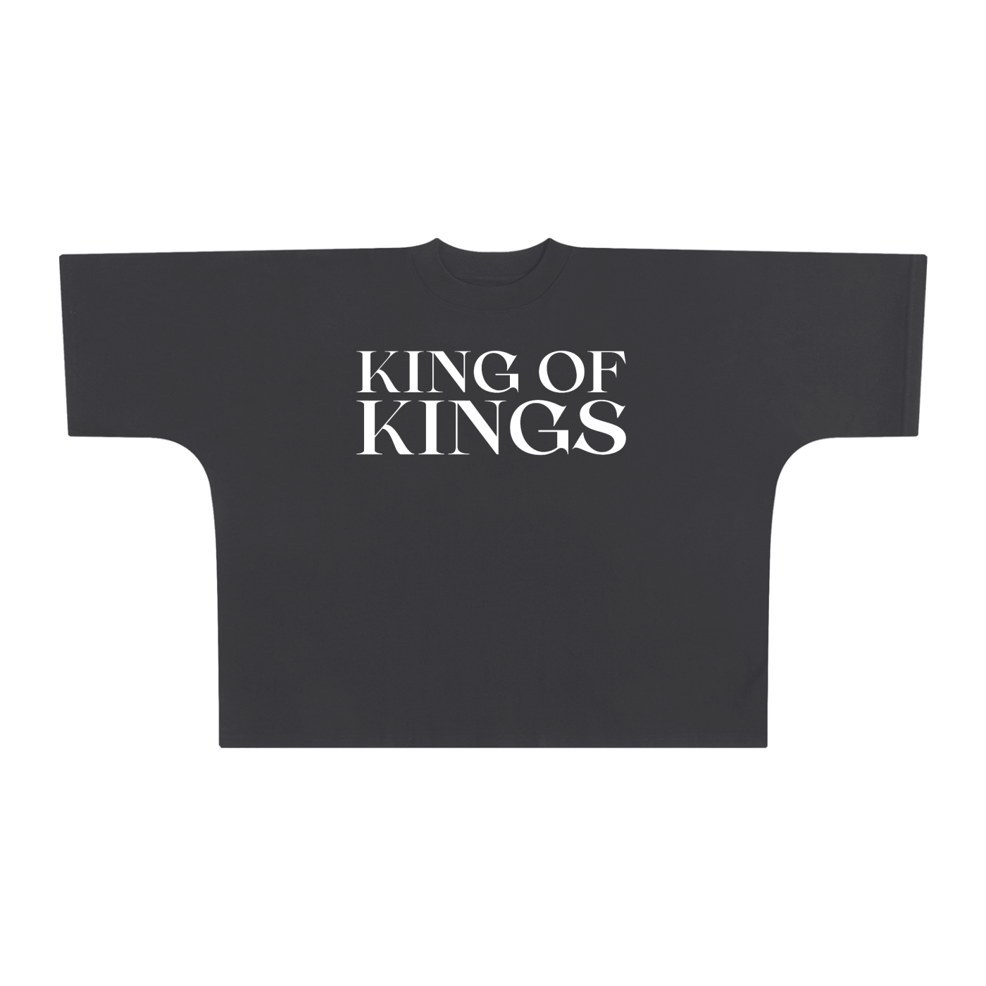 KING OF KINGS Oversized One-Piece Tee Dark Gray