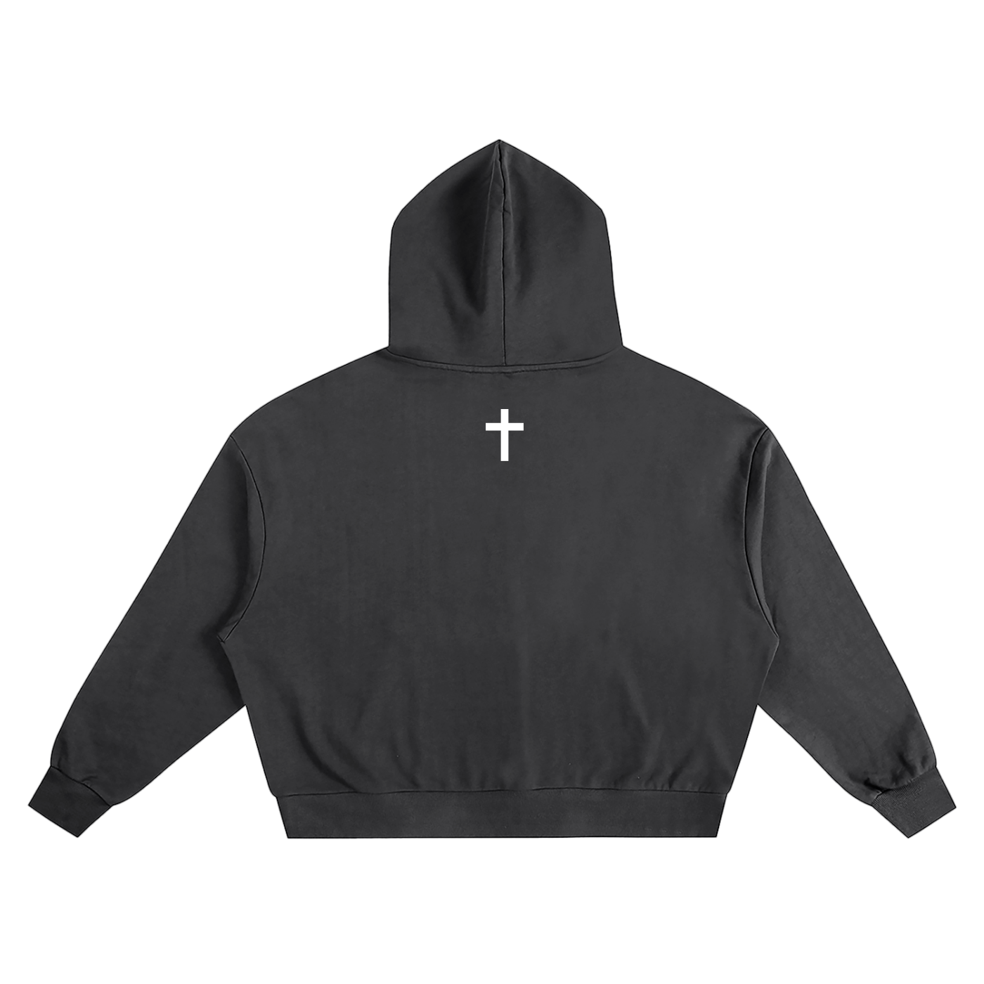 JESUS SAVES Essential Boxy Hoodie Black