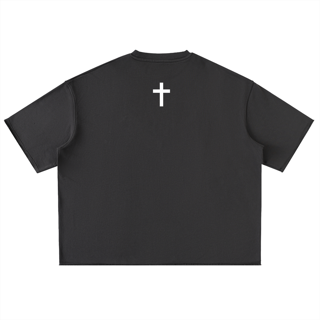 JESUS SAVES Essential Heavyweight Tee Dark Gray